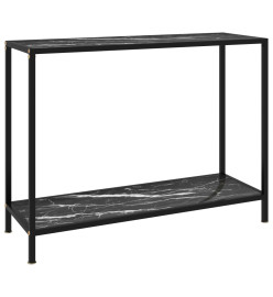 Table console Noir 100x35x75 cm Verre trempé