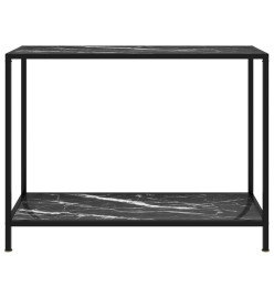 Table console Noir 100x35x75 cm Verre trempé