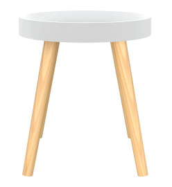 Table d'appoint Blanc 38x38x40 cm Bois ingénierie et pin massif