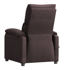 Fauteuil électrique de massage Marron foncé Tissu