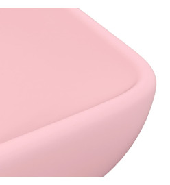 Lavabo de luxe rectangulaire Rose mat 71x38 cm Céramique