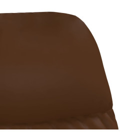 Chaise de relaxation avec tabouret Marron brillant Similicuir