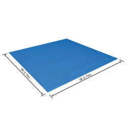 Bestway Tapis de sol pour piscine Flowclear 274x274 cm