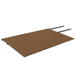 Panneaux de terrasse et accessoires WPC Marron/gris 40 m² 4 m