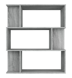 Bibliothèque/Cloison Sonoma gris 80x24x96 cm Bois d'ingénierie