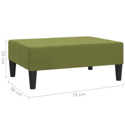 Repose-pied Vert clair 78x56x32 cm Velours