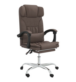 Fauteuil de massage inclinable de bureau Marron Similicuir