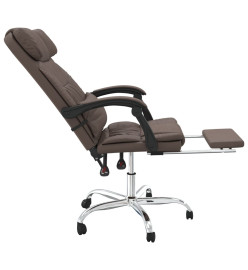 Fauteuil de massage inclinable de bureau Marron Similicuir