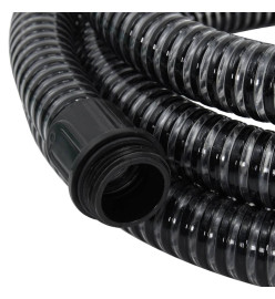 Tuyau d'aspiration avec raccords en laiton noir 1,1" 25 m PVC