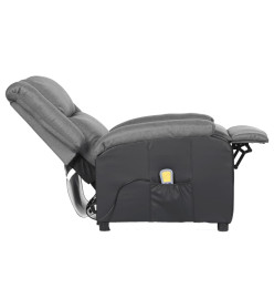 Fauteuil de massage Gris clair Similicuir et tissu