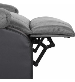 Fauteuil de massage Gris clair Similicuir et tissu