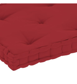 Coussin de plancher de palette Rouge bordeaux 73x40x7 cm Coton