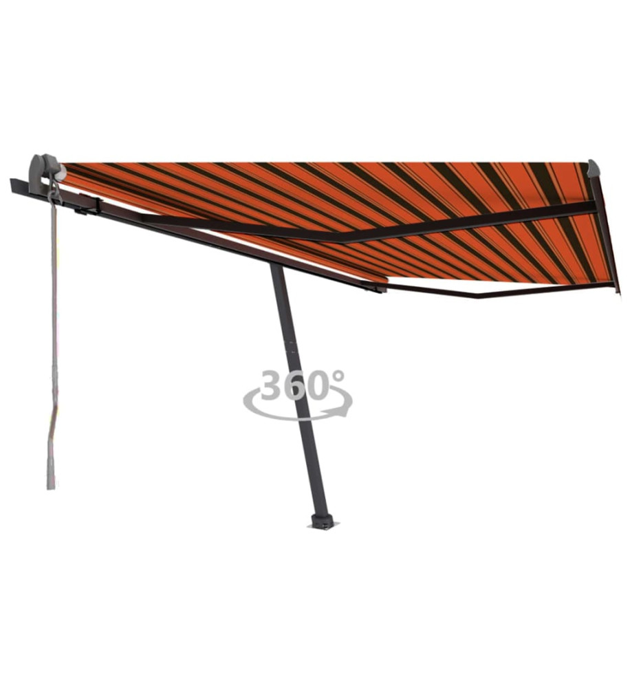 Auvent automatique sur pied 400x300 cm Orange/marron