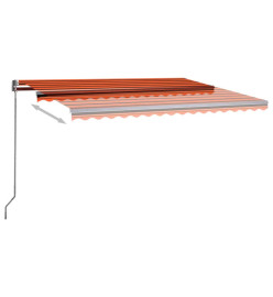 Auvent automatique sur pied 400x300 cm Orange/marron