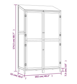 Remise de jardin 102x52x174,5 cm Bois de sapin solide