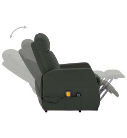 Fauteuil de massage Anthracite Similicuir