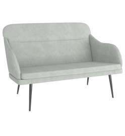 Banc Gris clair 110x76x80 cm Velours