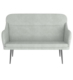 Banc Gris clair 110x76x80 cm Velours