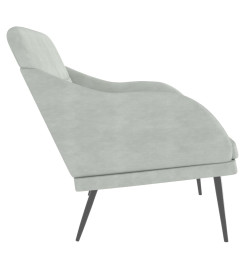 Banc Gris clair 110x76x80 cm Velours