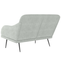 Banc Gris clair 110x76x80 cm Velours