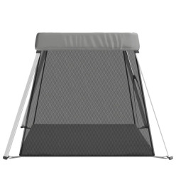 Parc pour bébé avec matelas Gris clair Tissu de lin