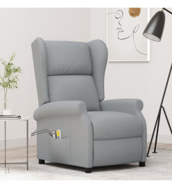 Fauteuil de massage électrique à oreilles gris clair tissu