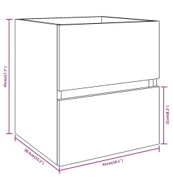 Armoire de lavabo Sonoma gris 41x38,5x45 cm Bois d'ingénierie