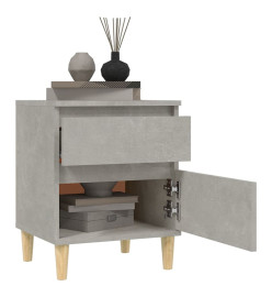 Tables de chevet 2 pcs Gris béton 40x35x50 cm