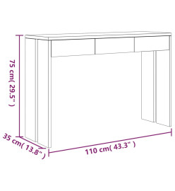 Table console 110x35x75 cm Bois de teck solide