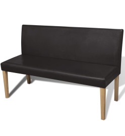 Banc 139,5 cm Marron foncé Similicuir