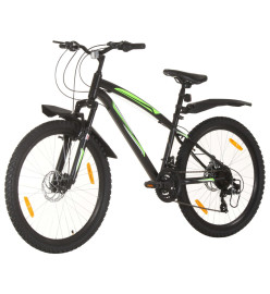 Vélo de montagne 21 vitesses Roues de 26 pouces 46 cm Noir