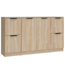 Buffets 3 pcs Chêne sonoma Bois d'ingénierie