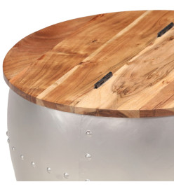 Table basse 53x43 cm Bois d'acacia massif