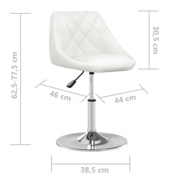 Tabouret de bar Blanc Similicuir