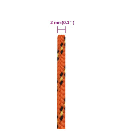 Corde de bateau Orange 2 mm 25 m Polypropylène