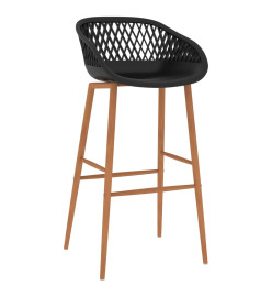 Chaises de bar lot de 4 noir