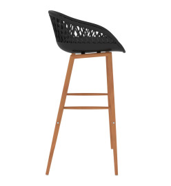 Chaises de bar lot de 4 noir