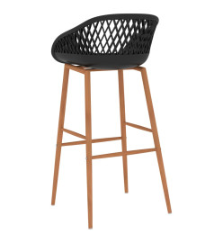 Chaises de bar lot de 4 noir