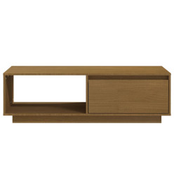 Table basse Marron miel 110x50x33,5 cm Bois de pin massif