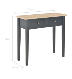 Table de console et coiffeuse Noir 79x30x74 cm Bois