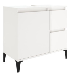 Armoire de salle de bain blanc brillant 65x33x60 cm