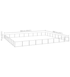 Chenil Argenté 72 m² Acier