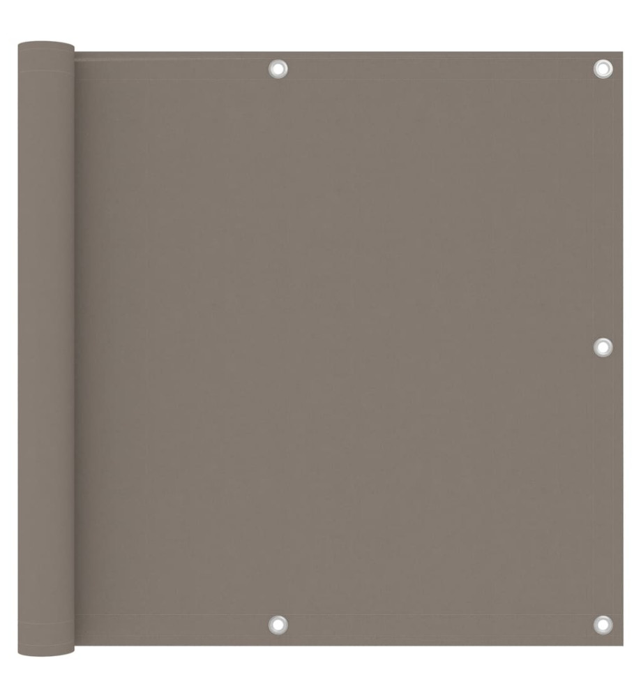 Écran de balcon Taupe 90x500 cm Tissu Oxford