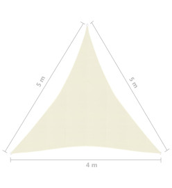 Voile d'ombrage 160 g/m² Crème 4x5x5 m PEHD