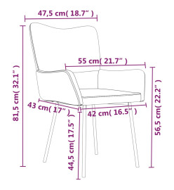 Chaises à manger lot de 2 Noir Velours