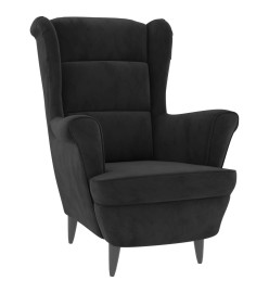 Fauteuil noir velours