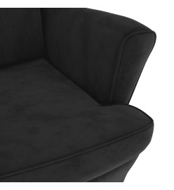 Fauteuil noir velours