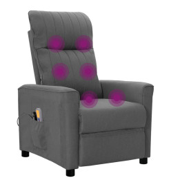 Fauteuil électrique de massage Gris clair Tissu