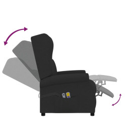 Fauteuil de massage électrique à oreilles noir tissu