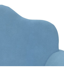 Canapé-lit pour enfants à 2 places Bleu Peluche douce